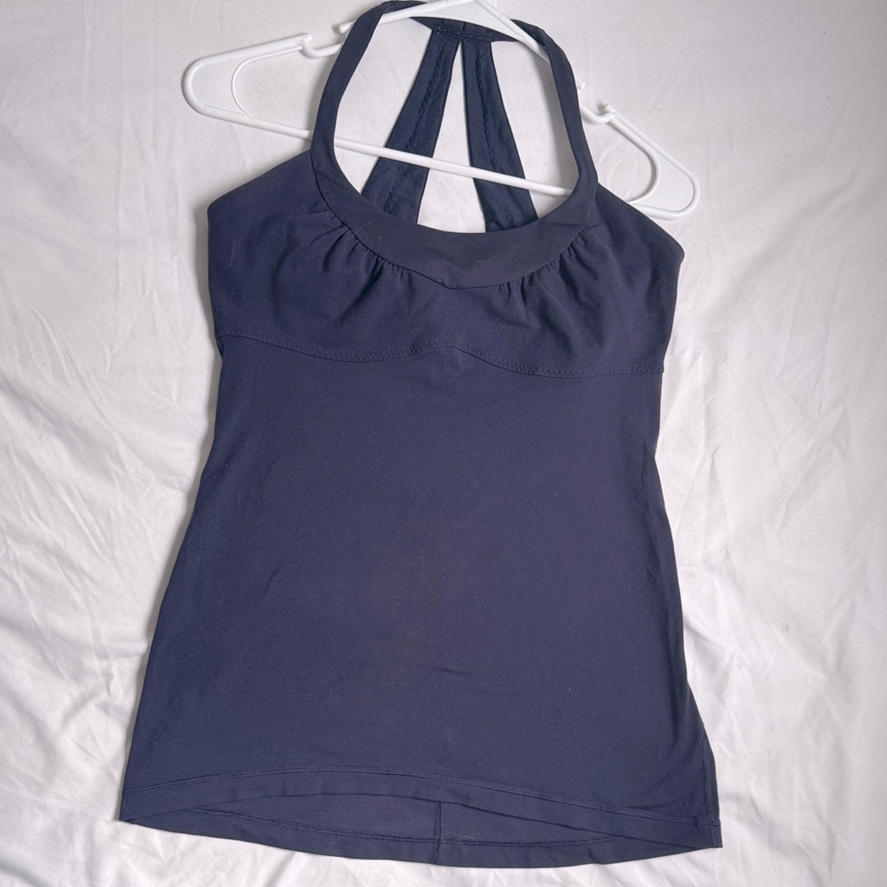 Lululemon Scoop neckline Navy Halter Neck Women's Tank top